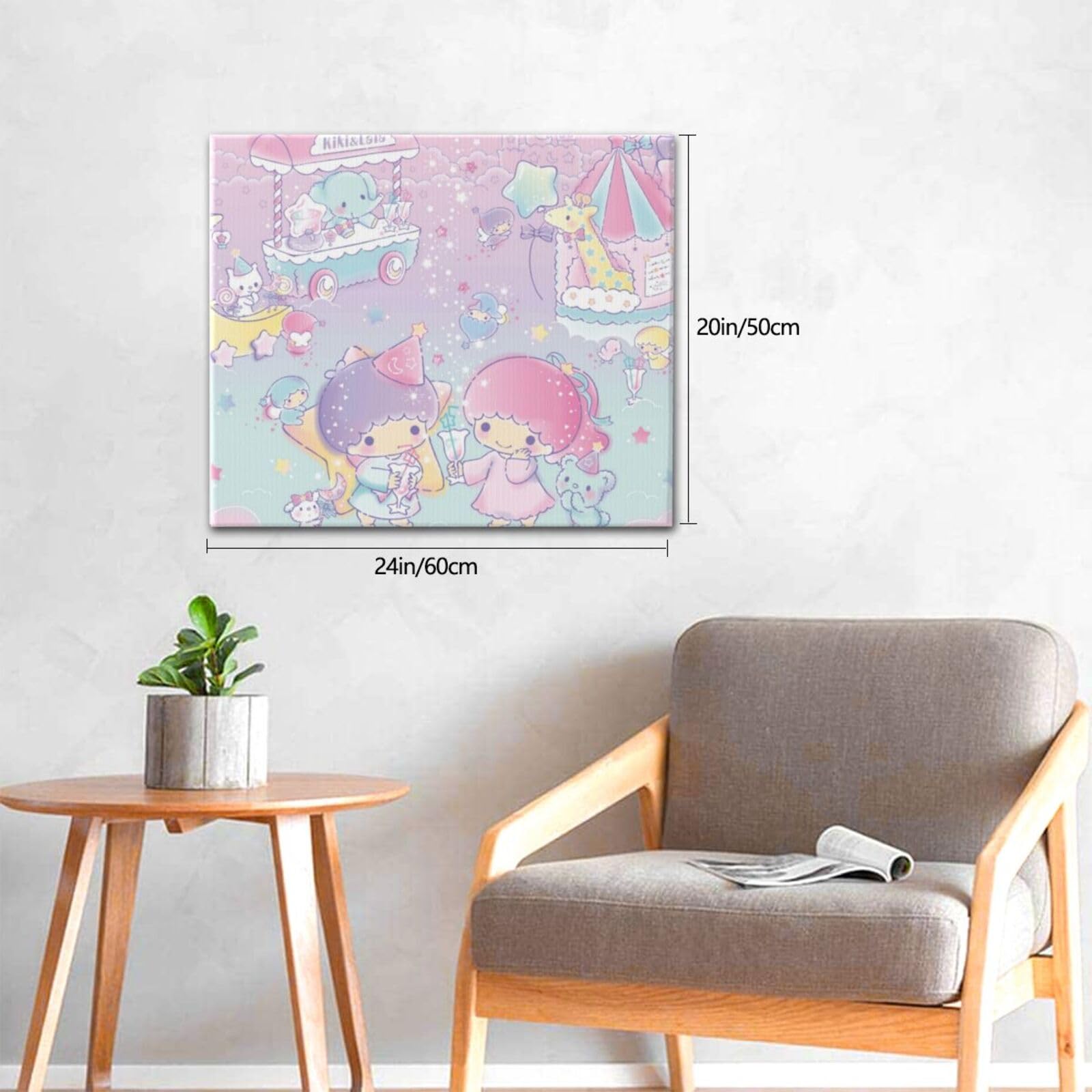 Amazon.co.jp: 人気リトルツインスターズ キキララ (2)_1 壁画 額縁